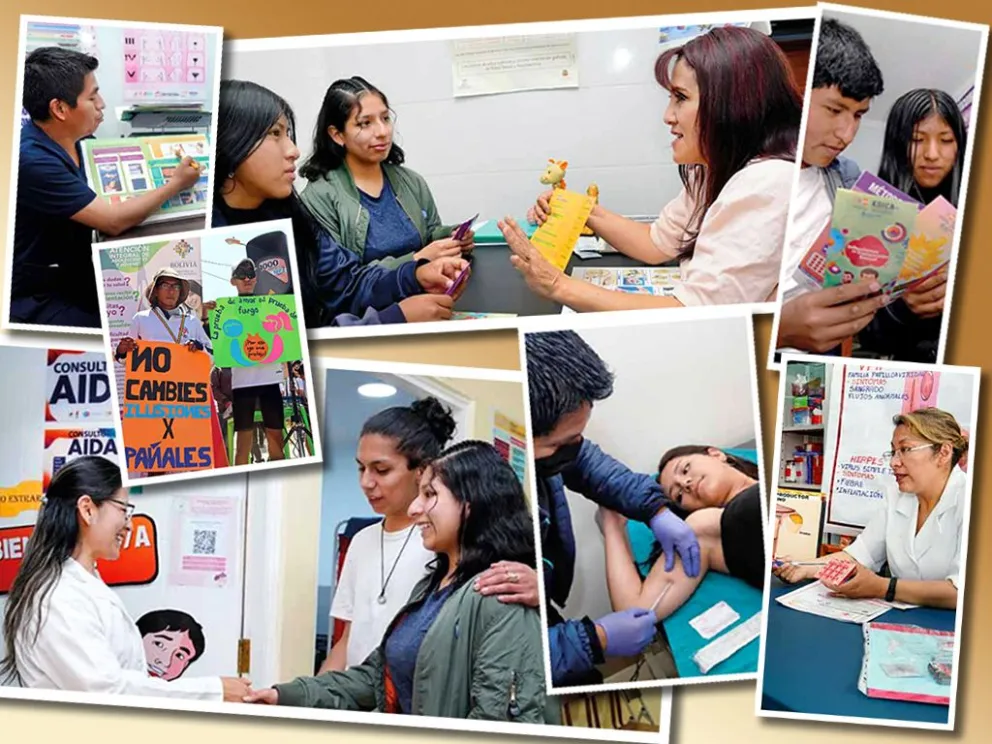 213.000 adolescentes accedieron a los servicios AIDA y se formaron como líderes y lideresas. Foto: Composición