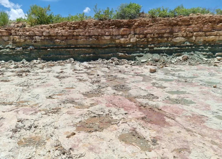 Las huellas de Hacienda Loma visitadas por La Razón en 2022 y Torotoro. Fotos: Rubén Atahuichi