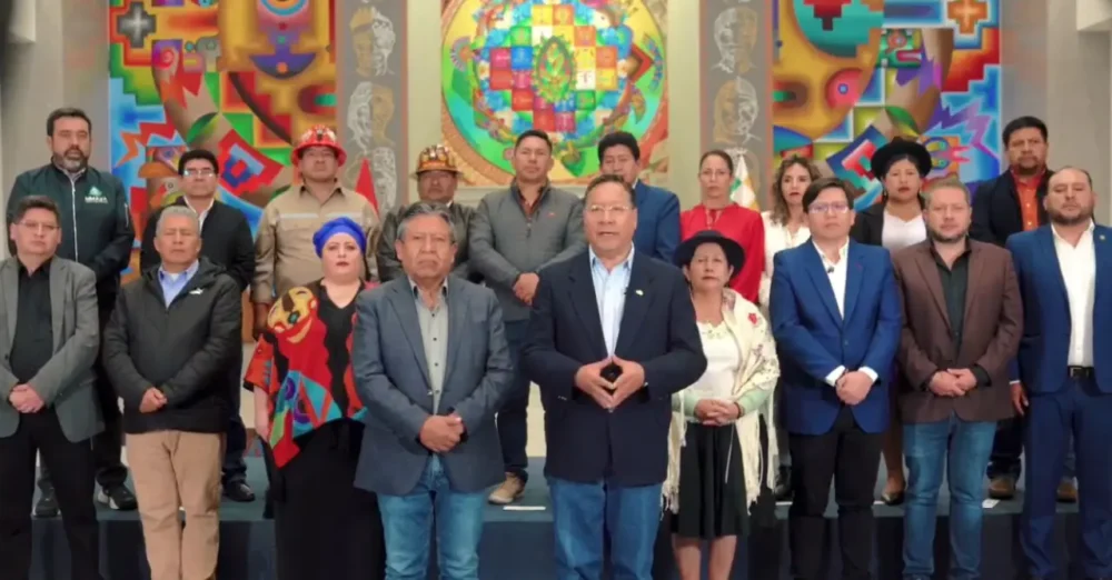 El presidente Luis Arce se dirige a la nación en su último mensaje presidencial.