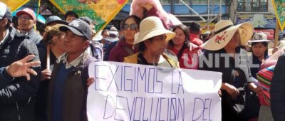 Panificadores protestan en puertas de Emapa para exigir la devolución del depósito para la harina subvencionada