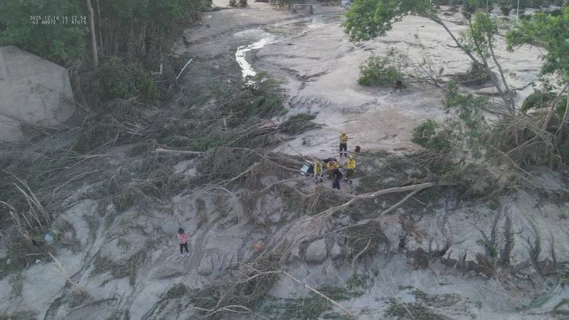 La riada arrastró árboles a su paso y dejó enterrados a varios afectados La riada arrastró árboles a su paso y dejó enterrados a varios afectados