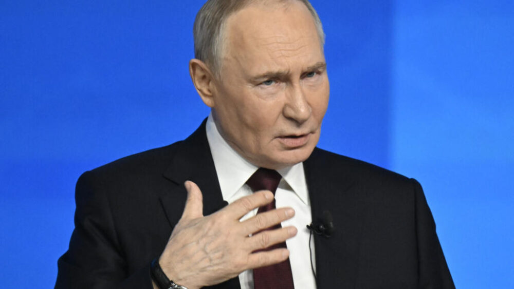 El presidente ruso Vladimir Putin ofrece su rueda de prensa anual, el 19 de diciembre de 2025 en Moscú