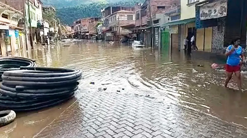 Calles inundadasen dicho municipio. TOMADA DE ERBOL