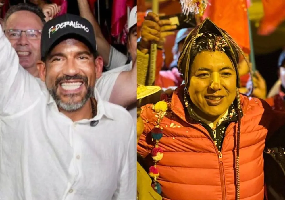 Camacho y Pumari, el viernes. Fotos: RRSS de los políticos