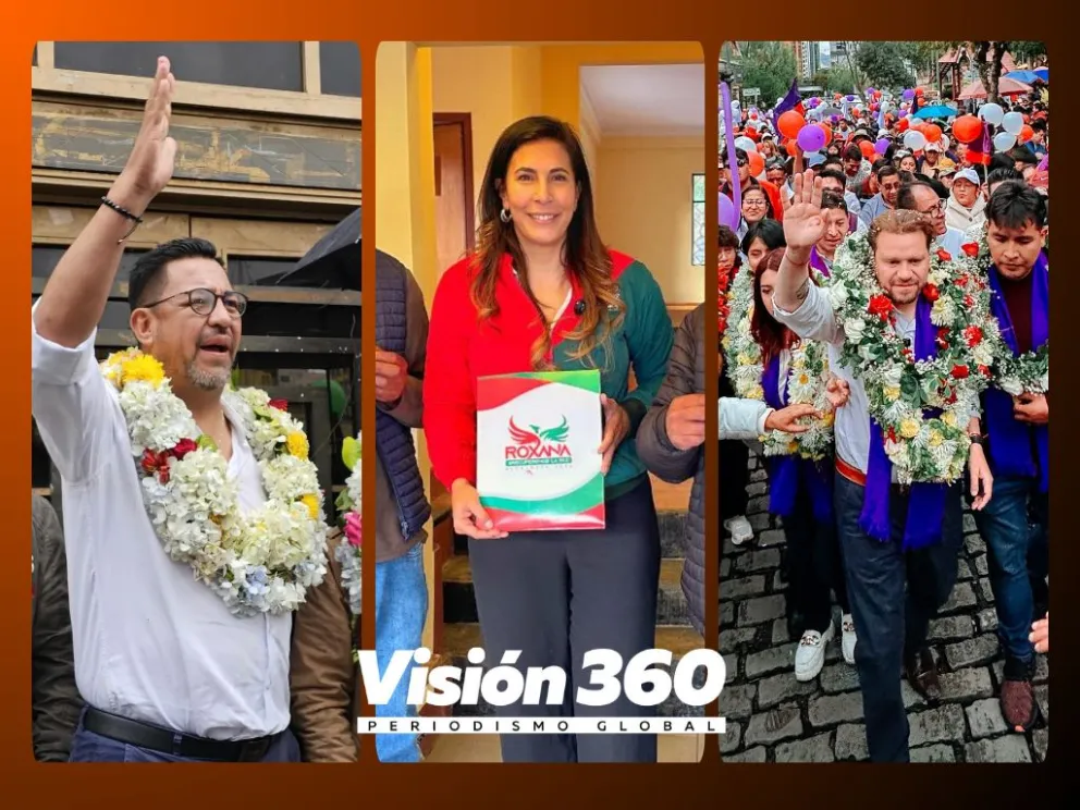 Los tres concejales que buscan la alcaldía Foto: RRSS. Montaje: Visión 360