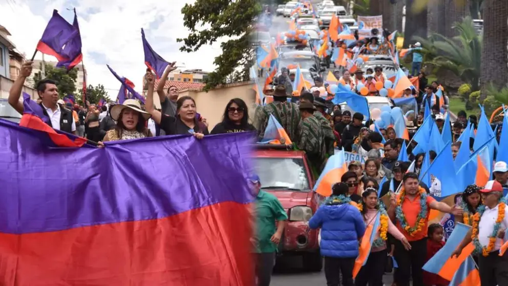 Seguidores de organizaciones políticas, este 26 de diciembre. DICO SOLÍS