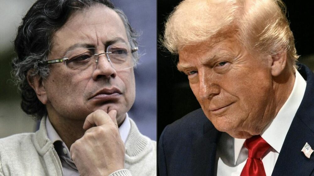 Imagen de ilustración del presidente de Colombia Gustavo Petro y de Estados Unidos, Donald Trump.