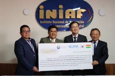 Bolivia y Corea del Sur fortalecen la innovación agropecuaria con una donación de 110.000 dólares