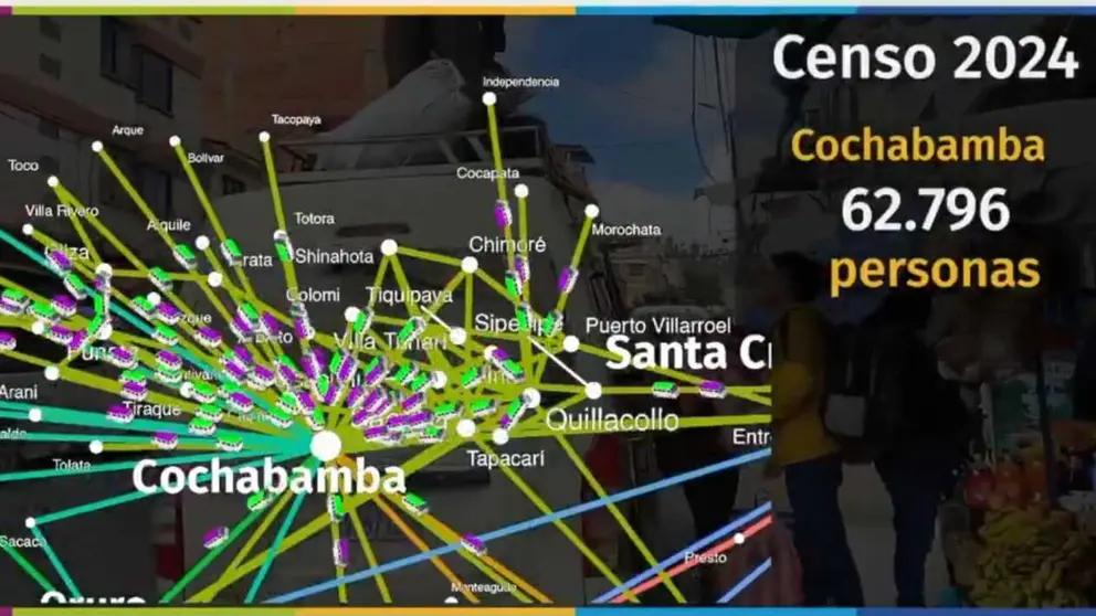 Imagen referencial sobre movilidad laboral en Cochabamba. INE