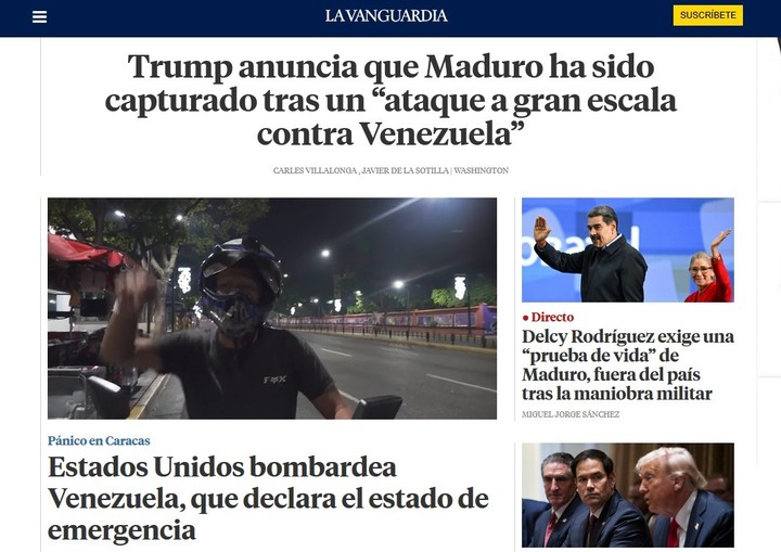 Los medios periódísticos del mundo reflejaron lo sucedido en Venezuela