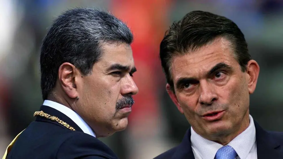 Nicolás Maduro (i) y el presidente electo, Rodrigo Paz./ COMPOSICIÓN OPINIÓN