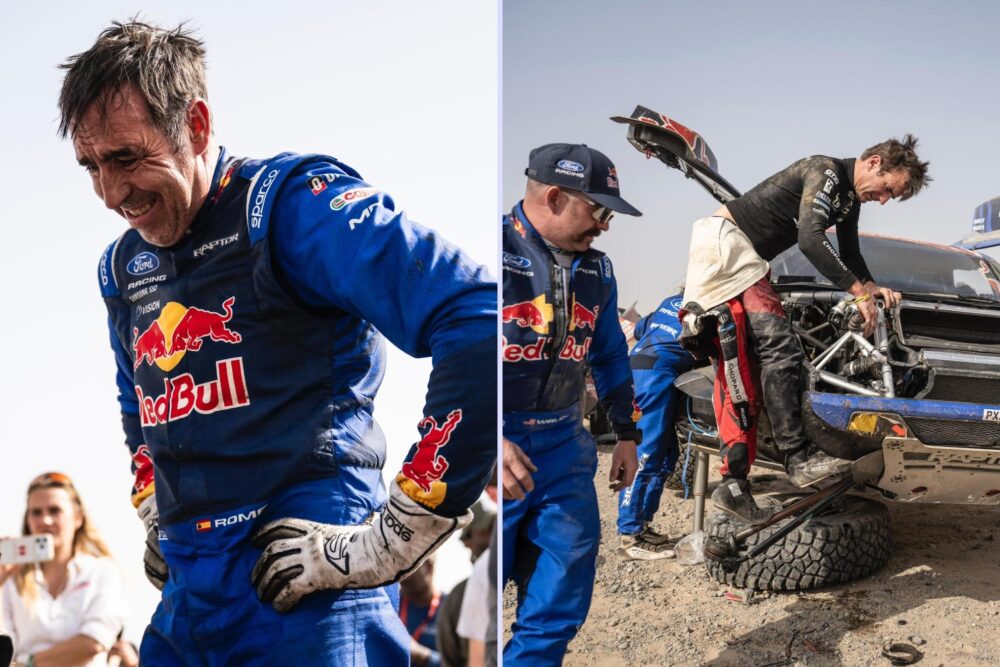 Nani Roma, en apuros en la etapa 12