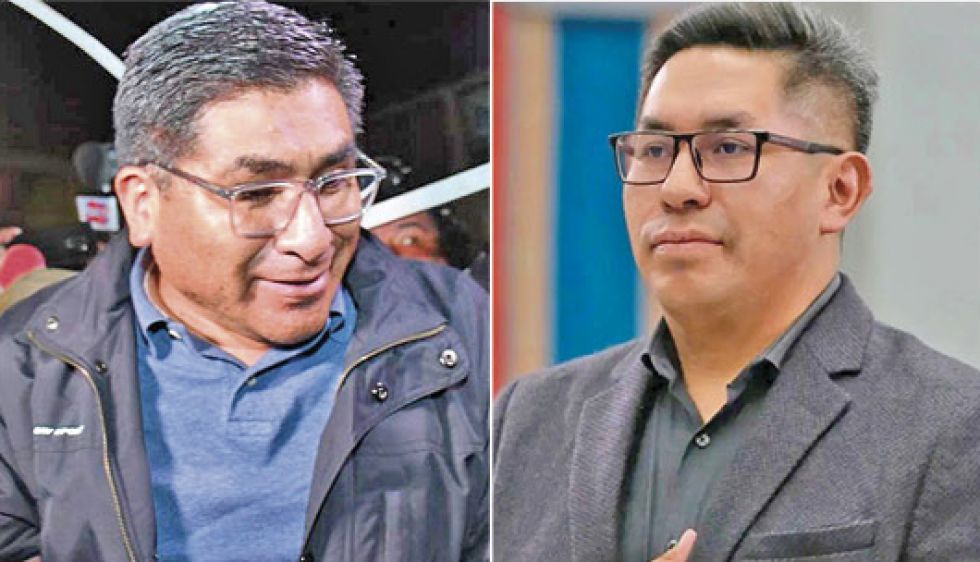 INVESTIGADOS. Los exministros Néstor Huanca, ayer, y Zenón Mamani, en una foto de archivo.