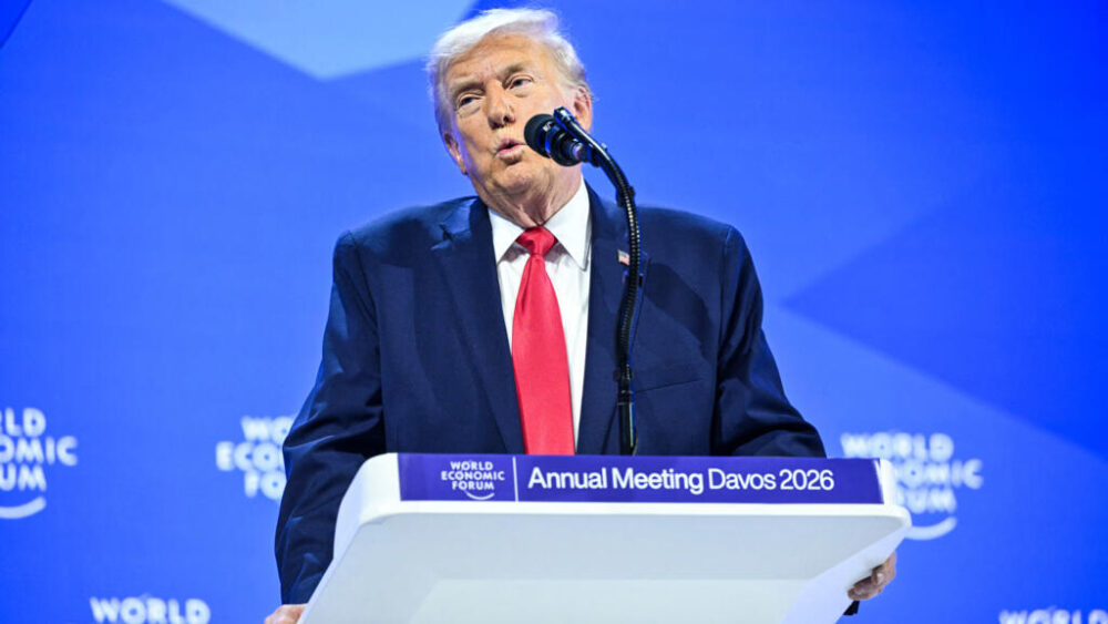El presidente Donald Trump en Davos este 21 de enero de 2026.