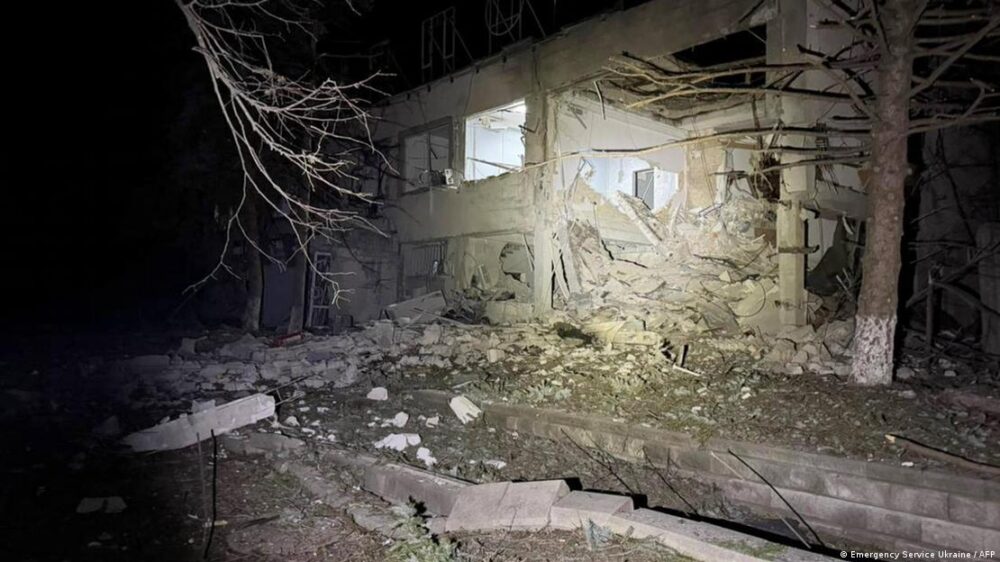 Edificio devastado por ataques rusos en Odesa, Ucrania. Edificio devastado por ataques rusos en Odesa, Ucrania.