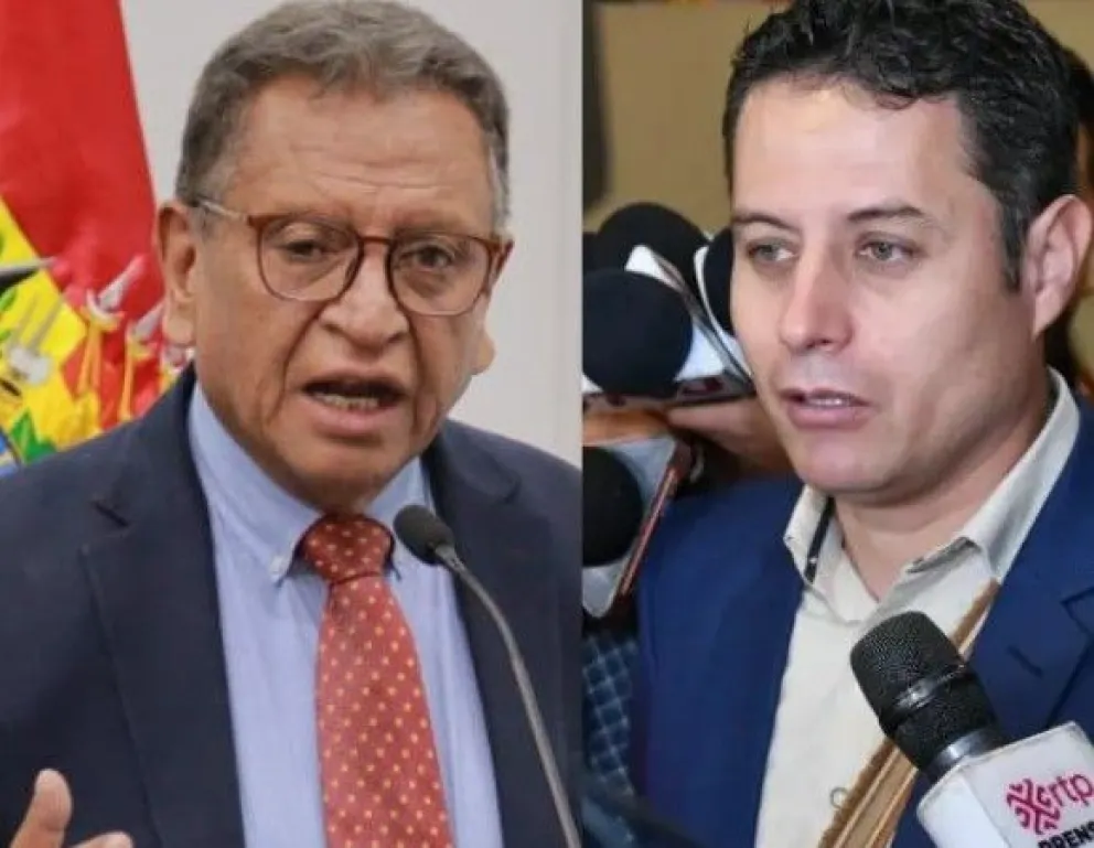 El ministro de Gobierno, Marco Antonio Oviedo y el vicepresidente Edmand Lara. Foto: Composición