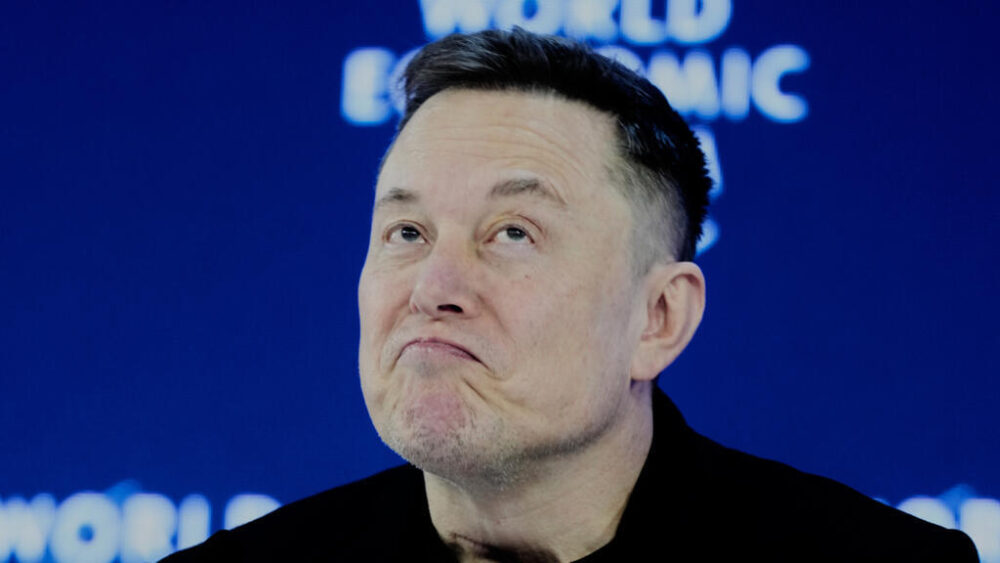 Elon Musk asiste a la reunión anual del Foro Económico Mundial en Davos, Suiza, el jueves 22 de enero de 2026.