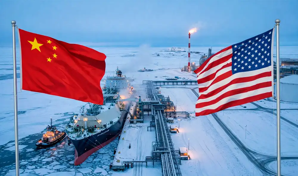 China recibió el primer envío de petróleo desde el Ártico por parte de Rusia. China recibió el primer envío de petróleo desde el Ártico por parte de Rusia.