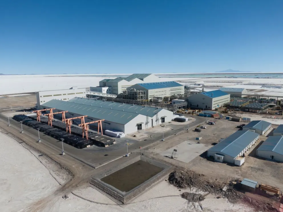 El complejo industrial de litio en Uyuni, Potosí. Foto archivo