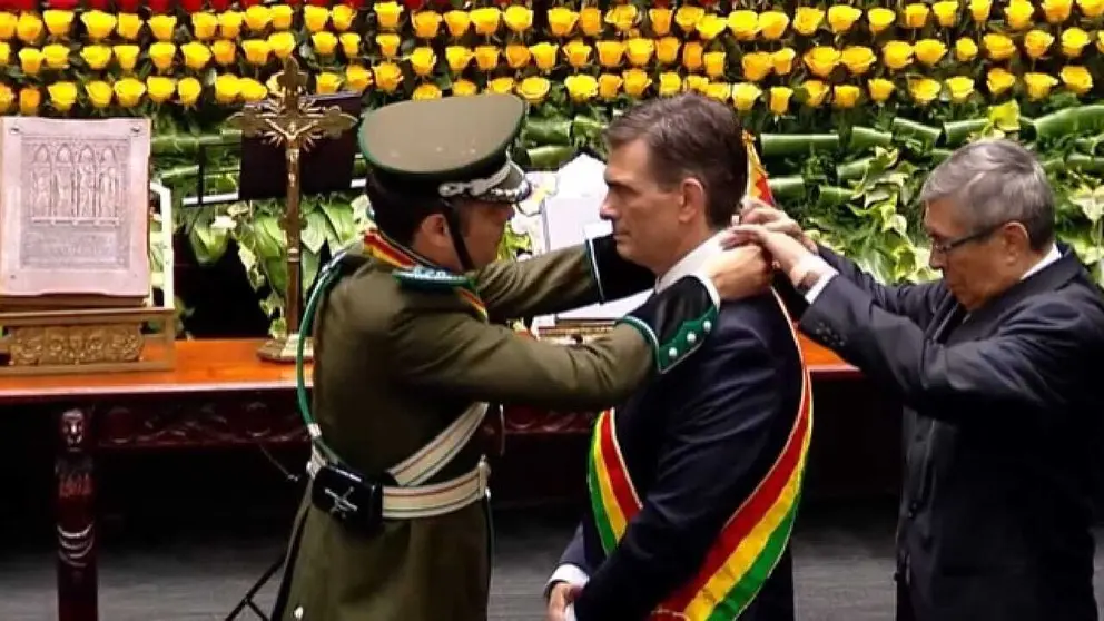 Rodrigo Paz en su acto de posesión como presidente. Tinformas Bolivia