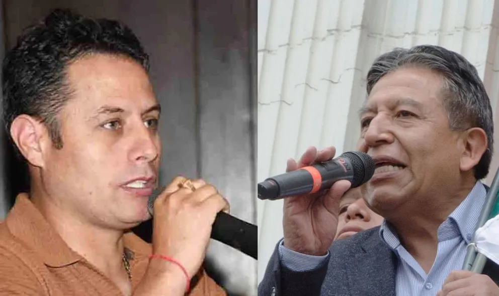 El vicepresidente Edmand Lara y el exvicepresidente David Choquehuanca