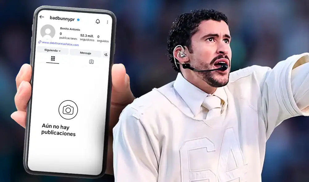Bad Bunny borró todas las publicaciones de su cuenta de Instagram Bad Bunny borró todas las publicaciones de su cuenta de Instagram