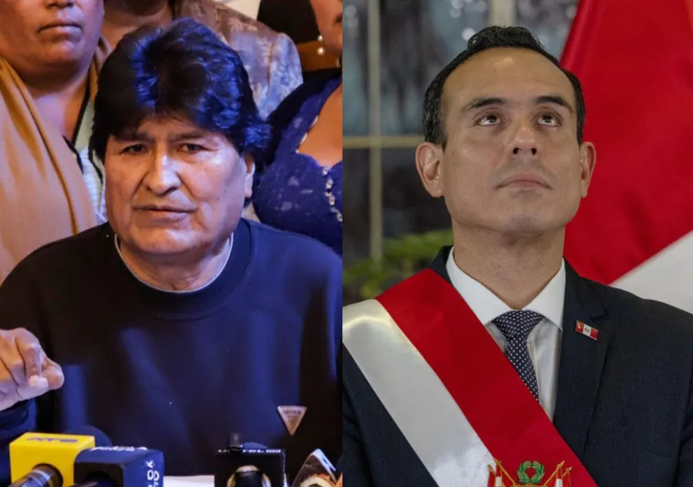 Evo Morales y José Jerí. Fotos: EFE y APG