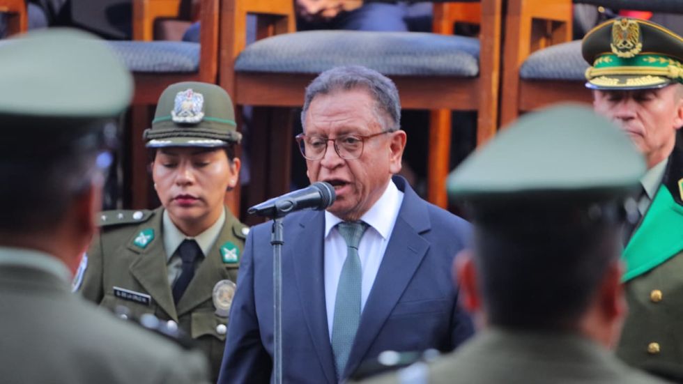 El ministro de Gobierno, Marco Antonio Oviedo.