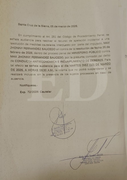 'Caso pavimento': La audiencia de apelación de Jhonny Fernández fue postergada para el viernes 13- 'Caso pavimento': La audiencia de apelación de Jhonny Fernández fue postergada para el viernes 13