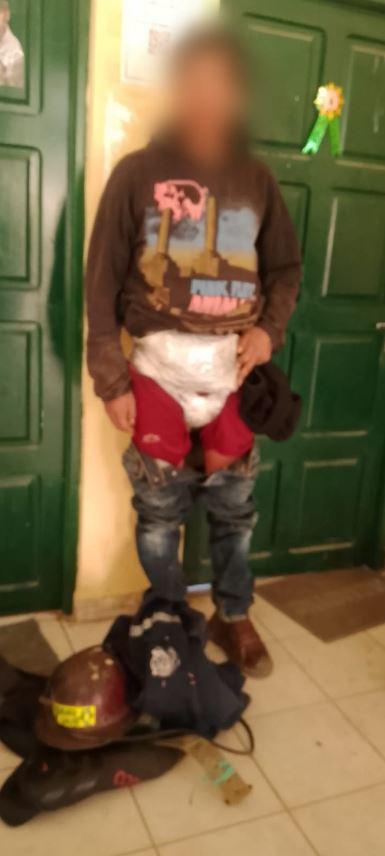 fotografia de uno de los autores del robo de mineral