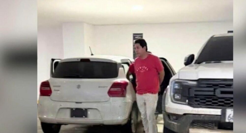 Marcelo Arce Mosqueira fue aprehendido este jueves tras una persecución en Santa Cruz. Foto: Twitter Capturas videos.