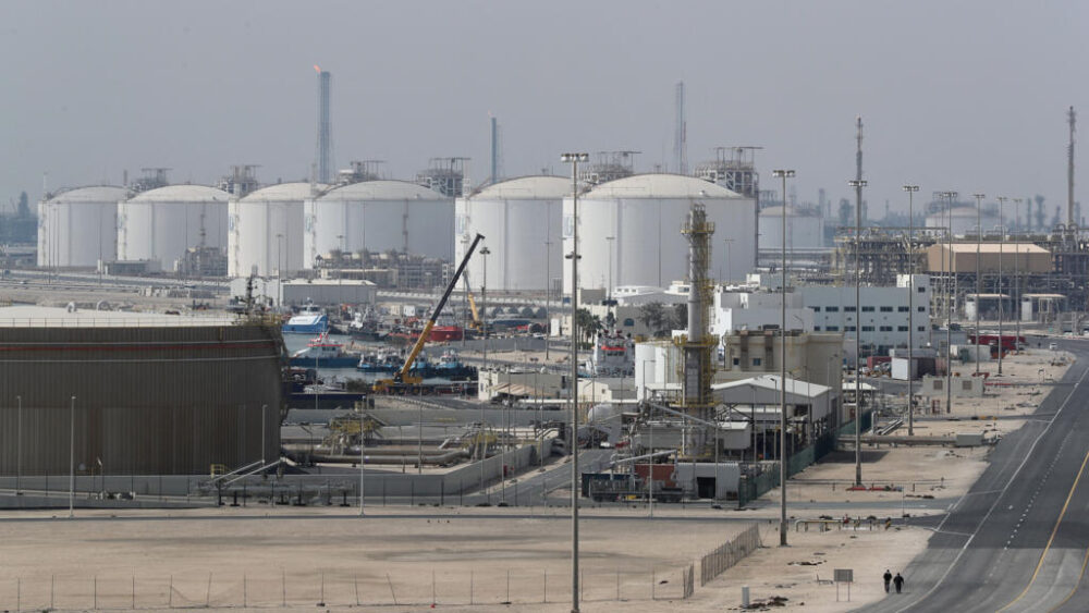 La ciudad industrial de Ras Laffan, principal centro de producción de gas natural licuado y gas licuado de Catar, gestionado por Qatar Petroleum, situado a unos 80 kilómetros al norte de la capital, Doha.