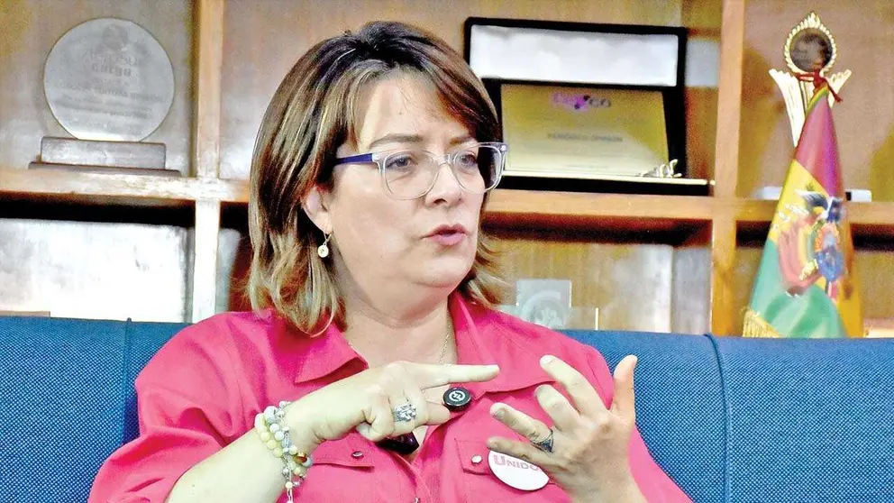 La candidata a la Alcaldía de Cochabamba por Unidos, Rocío Molina, en OPINIÓN./DICO SOLÍS