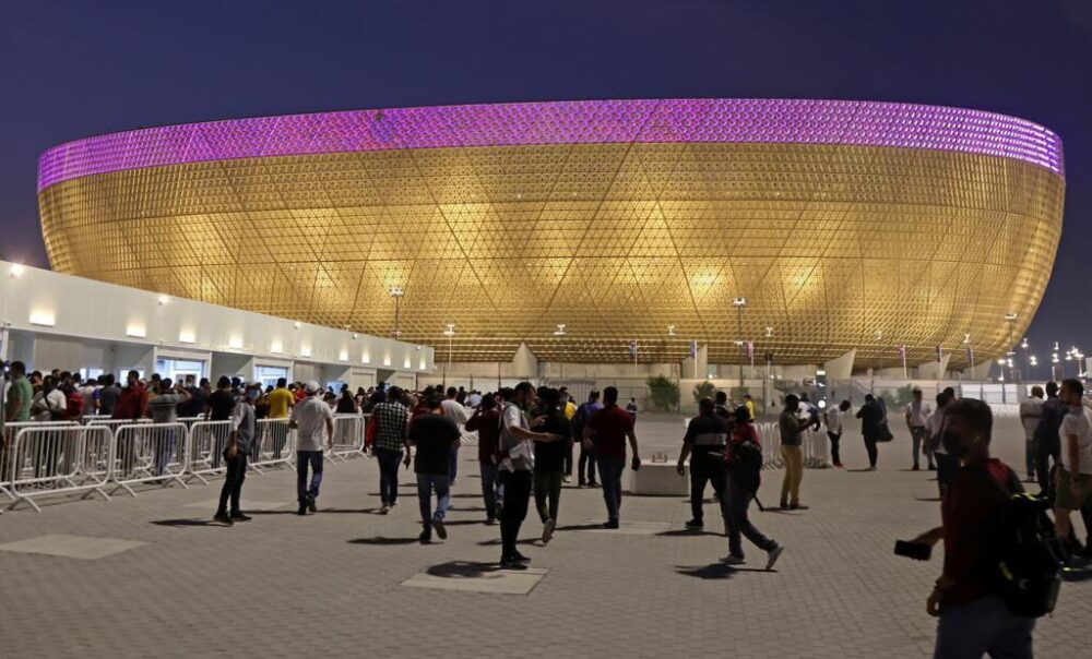 Imagen del estadio de fútbol de Lusail (al norte de Doha), sede de la final del Mundial de Catar 2022, el día de su inauguración, el 2 de septiembre de 2022