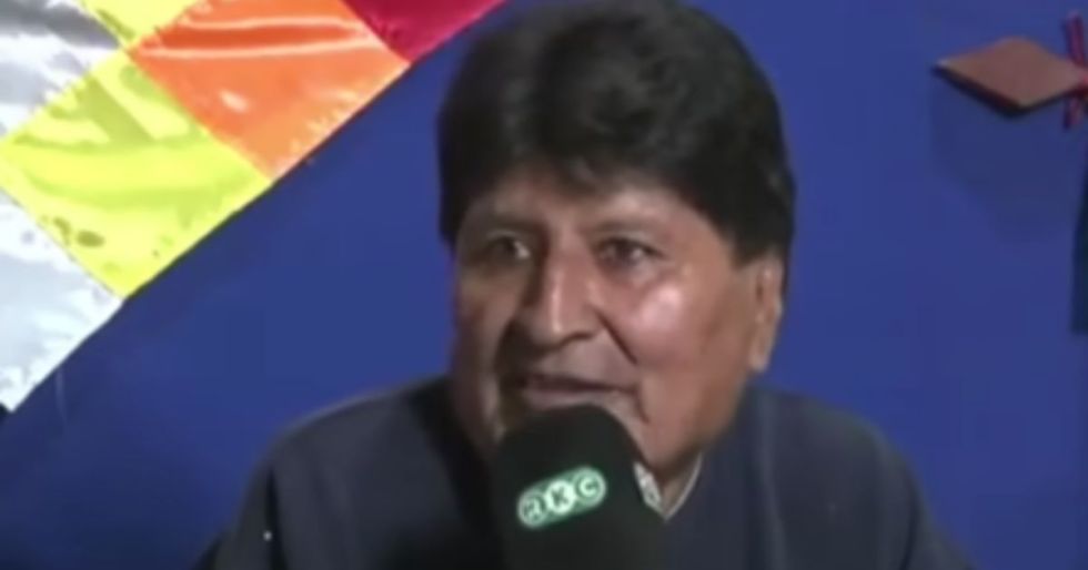 Morales durante su programa habitual de los domingos.