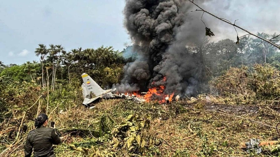 Aumentan a ocho los muertos por accidente de un avión militar en Colombia Aumentan a ocho los muertos por accidente de un avión militar en Colombia