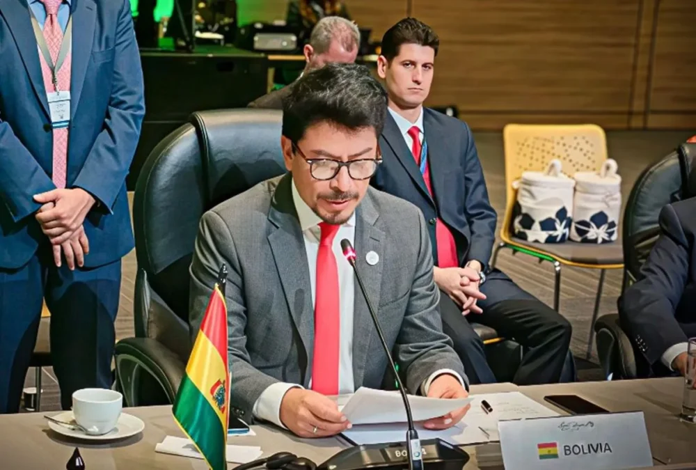 Aramayo, en el encuentro. Foto: Cancillería