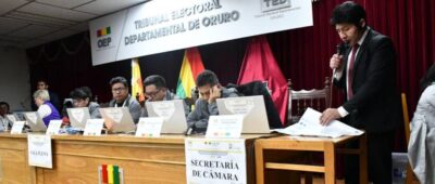 Oruro cierra el cómputo de actas y se confirma segunda vuelta por la Gobernación; Sucre ya tiene alcaldesa