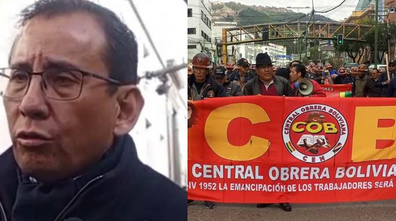 Pablo Camacho respondió al anuncio de marcha de la COB. | Erbol.