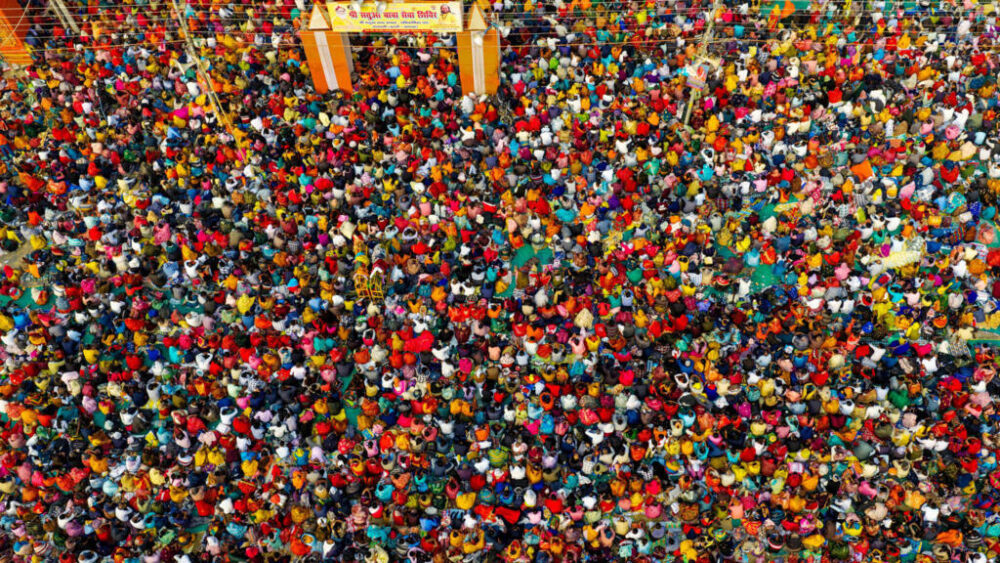 Feria tradicional anual de Magh Mela, en Prayagraj, en el estado indio de Uttar Pradesh, el martes 27 de enero de 2026.