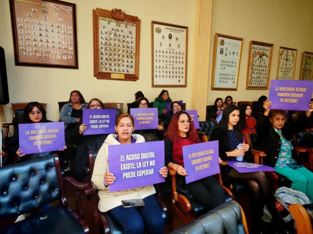 Activistas en la presentación del proyecto de ley. FOTO: Coordinadora de la Mujer