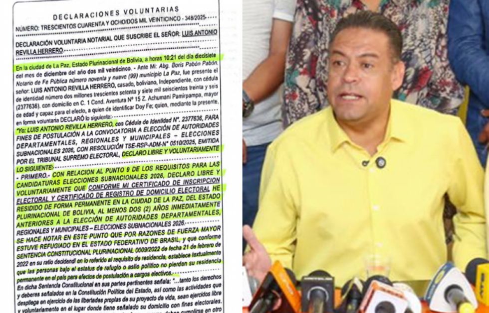 Revilla suma 108 días sin mostrar un certificado de refugio en Brasil y persisten cuestionamientos al TSE