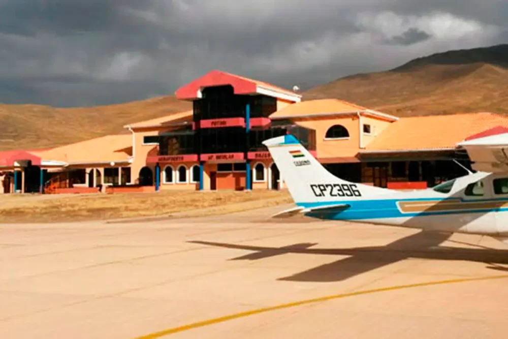 El aeropuerto Capitán Nicolás Rojas de Potosí. Foto: Naabol