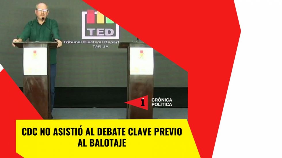 CDC no asistió al debate clave para definir el balotaje