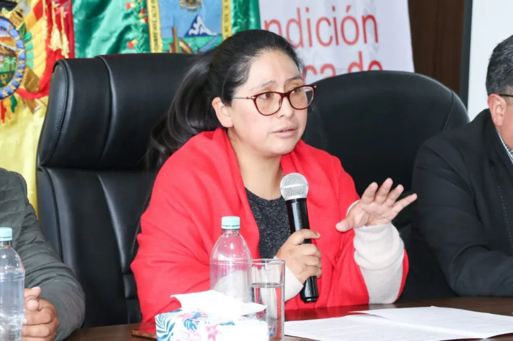 La alcaldesa de El Alto, Eva Copa. FOTO: GAMEA