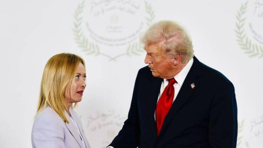 Archivo. Giorgia Meloni y Donald Trump, el 17 de abril de 2025.