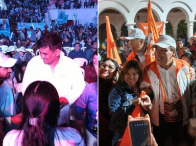 Ayllón y García cierran campaña con actos simultáneos en Sucre