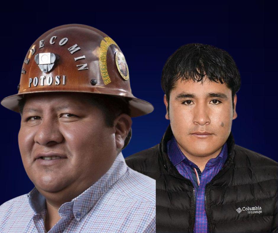 El exsenador del Movimiento Al Socialismo (MAS), Hilarión Mamani, y el expresidente de la Cámara de Diputados, Israel Huaytari,