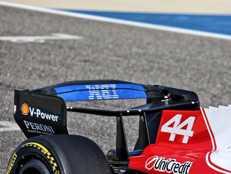 El alerón que gira y se da la vuelta por completo, que Ferrari probó en Bahréin.
