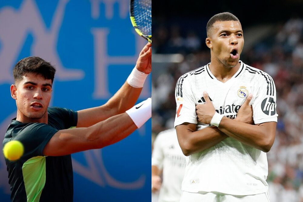 Carlos Alcaraz y Mbappé.